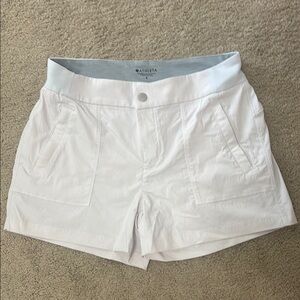 Athleta White and Gray Athletic Shorts for Active Comfort